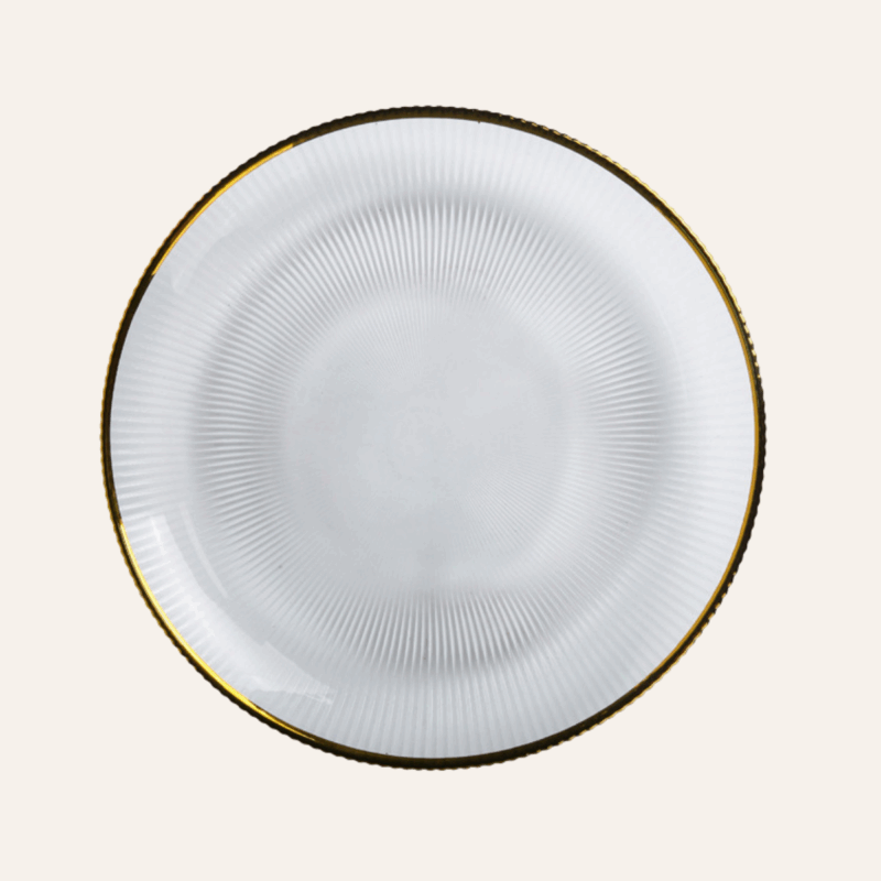 Plato Borde Dorado Fino